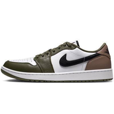 Nike Golf Shoes - Air Jordan 1 Low G - White - Medium Olive HO26