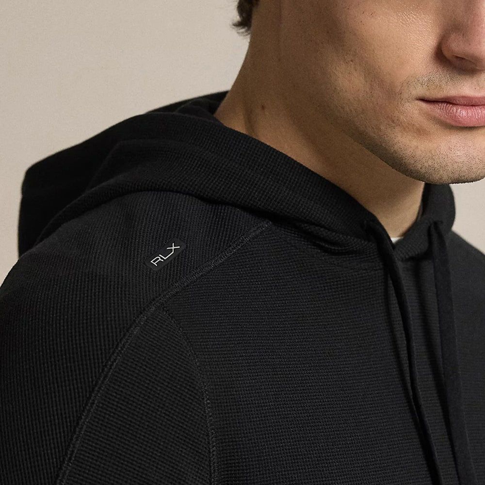 RLX Golf Pullover - RL Tour Pro Logo TW Hoodie - Black - Yellow AW26