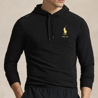 RLX Golf Pullover - RL Tour Pro Logo TW Hoodie - Black - Yellow AW26