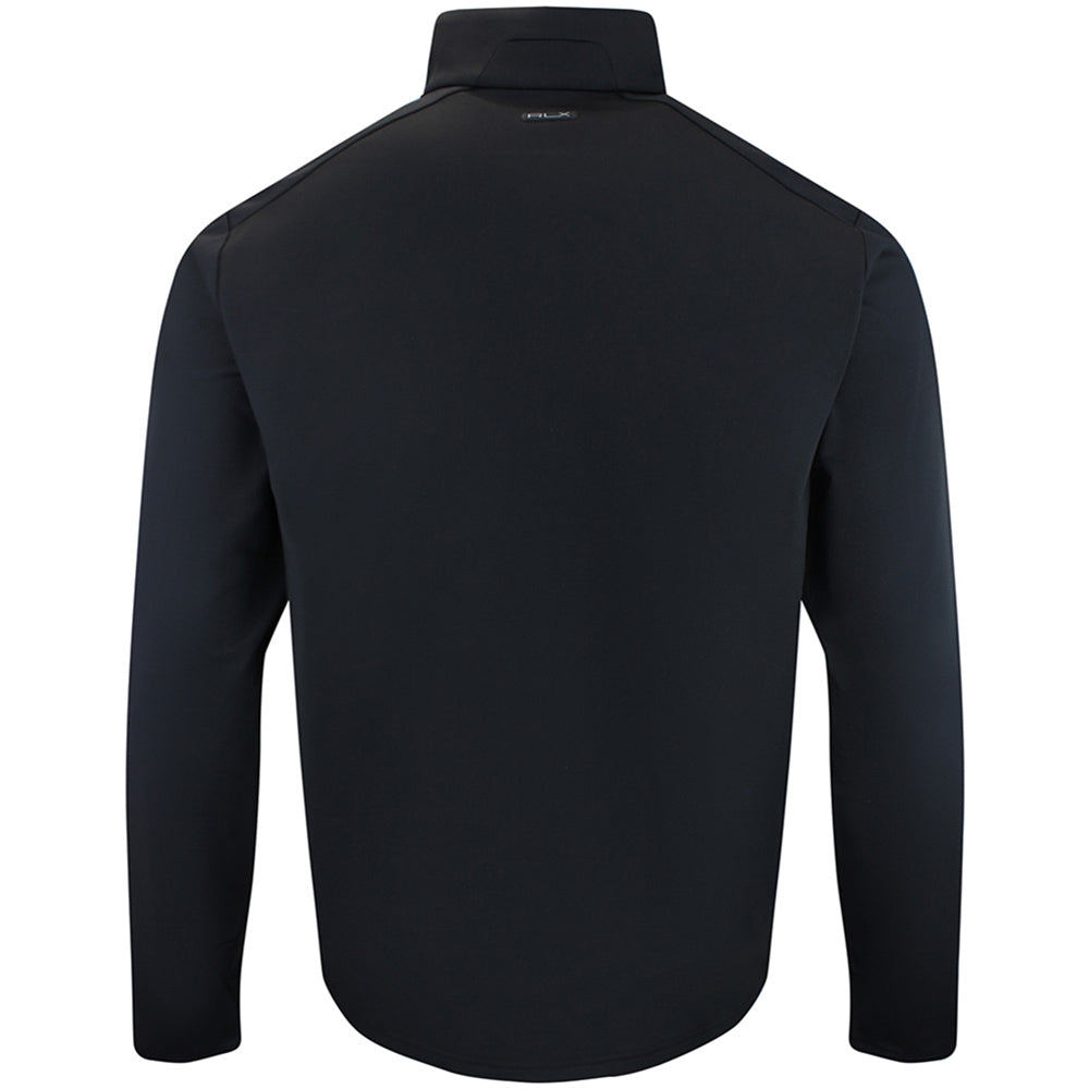 RLX Golf Pullover - RL Tour Pro Logo Lux QZ - Black - Yellow AW26