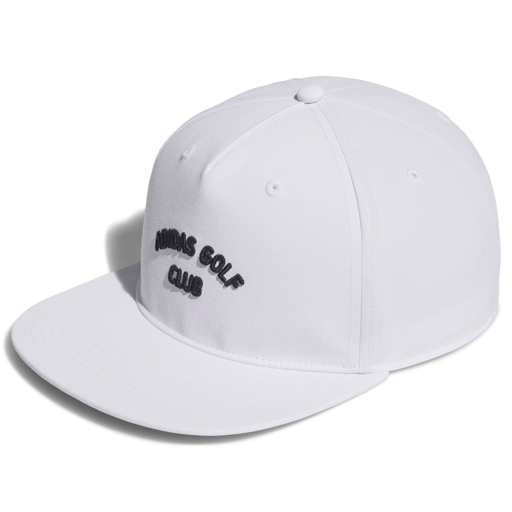 adidas Golf Cap - 5 Panel Crinkled Nylon Hat - White AW26