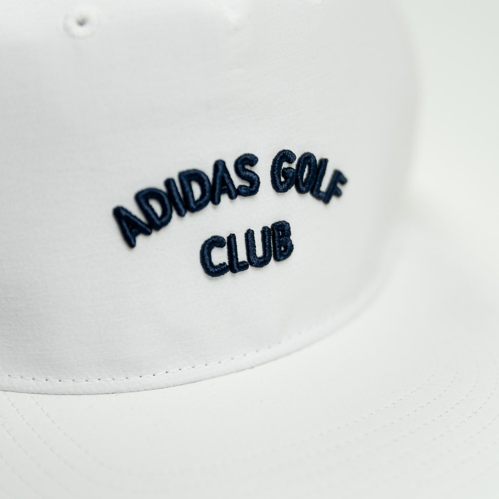 adidas Golf Cap - 5 Panel Crinkled Nylon Hat - White AW26