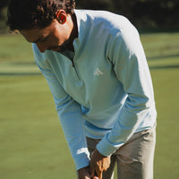 adidas Golf Pullover - U365 Classic QZ - Crystal Sky AW26