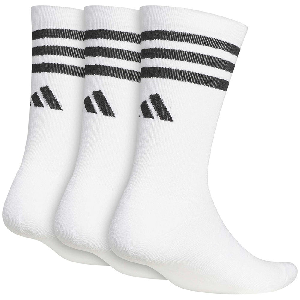 adidas Golf Socks - Crew Length - 3 Pack White AW26