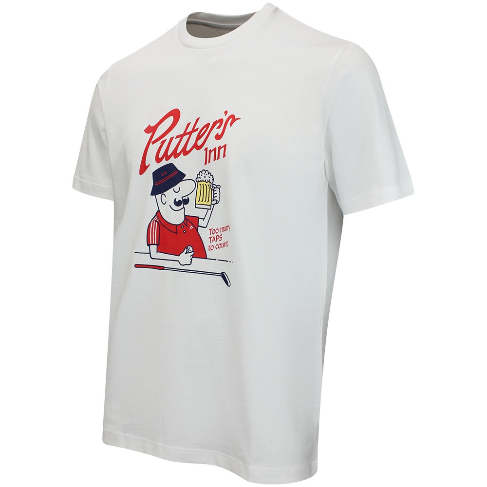 adidas Golf T-Shirt - Elevated Chip Graphic Tee - White AW26