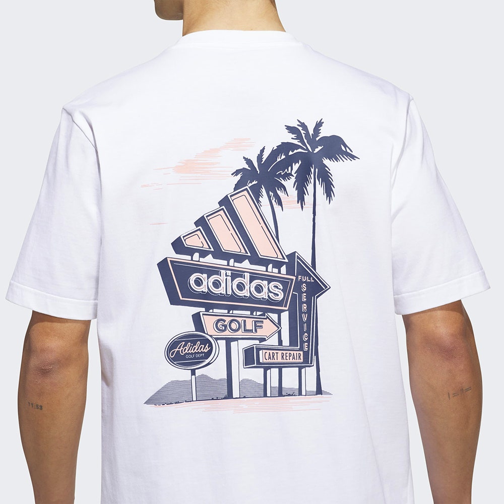 adidas Golf T-Shirt - Golf Dept Graphic Tee - White AW26