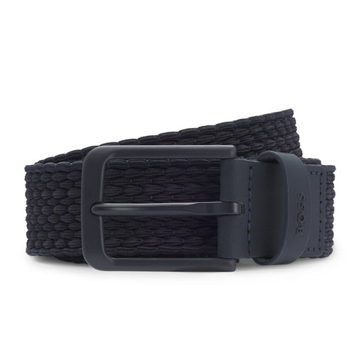 BOSS Golf Belt - Vern Woven Sz35 - Dark Navy SP26