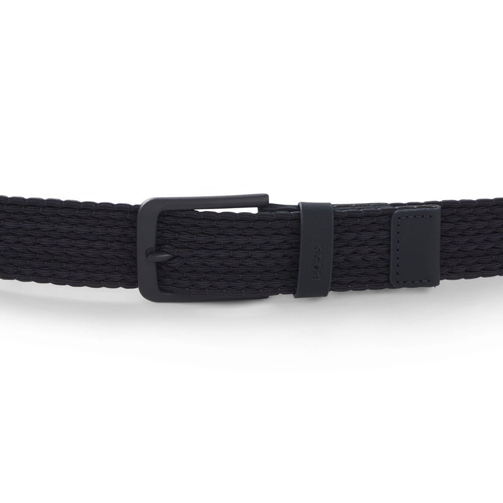 BOSS Golf Belt - Vern Woven Sz35 - Dark Navy SP26