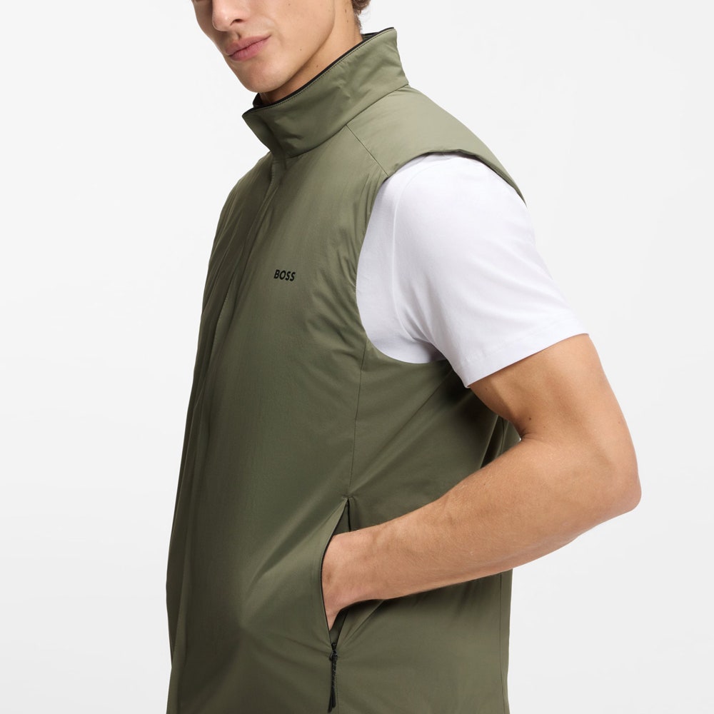 BOSS Golf Gilet - Lite-X Vest - Olive Green SP26