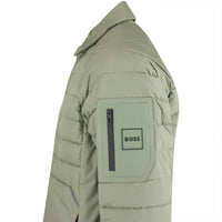BOSS Golf Jacket - Urbanex Buttoned Shacket - Olive Green SP26