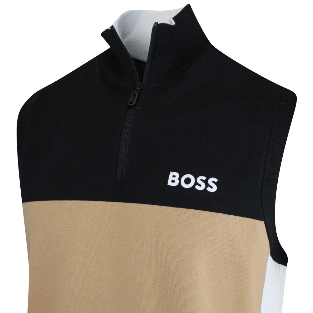 BOSS Golf Jumper - K_Pro Golf Vest - Black SU25