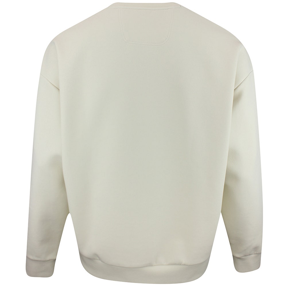 BOSS Golf Jumper - Stenson Oversize Crew Neck - Almond Milk WI25