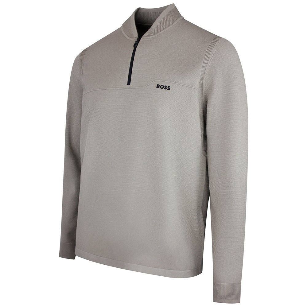 BOSS Golf Jumper - Terrace QZ Knit - Brindle SU26