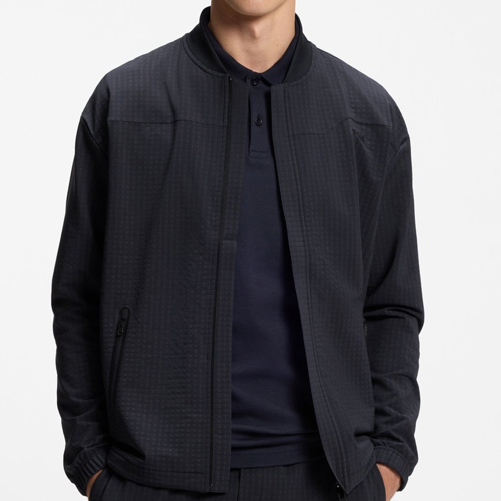 BOSS Golf Mid Layer - Terrace FZ Relaxed - Dark Navy SU26