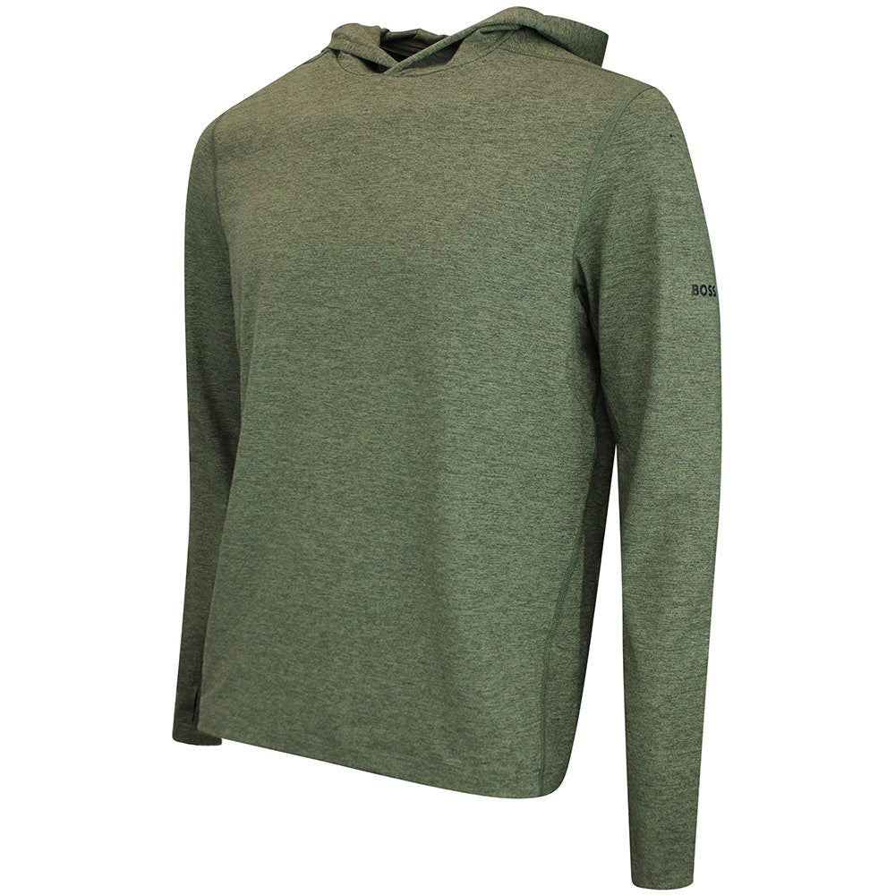 BOSS Golf Pullover - Active Hoodie - Khaki Heather WI26
