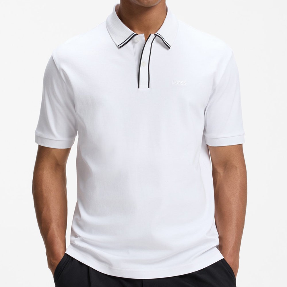 BOSS Golf Shirt - Cord Paddy Reg. Fit - Bright White WI26
