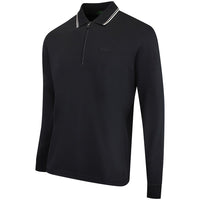 BOSS Golf Shirt - Cord Plisy LS Reg. Fit - Black WI26