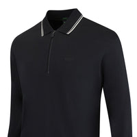 BOSS Golf Shirt - Cord Plisy LS Reg. Fit - Black WI26