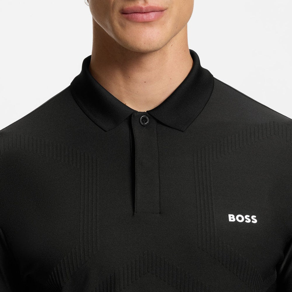 BOSS Golf Shirt - Hexa Chip GOC Reg. Fit - Black SP26