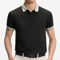 BOSS Golf Shirt - Network Paule Slim - Black FA26