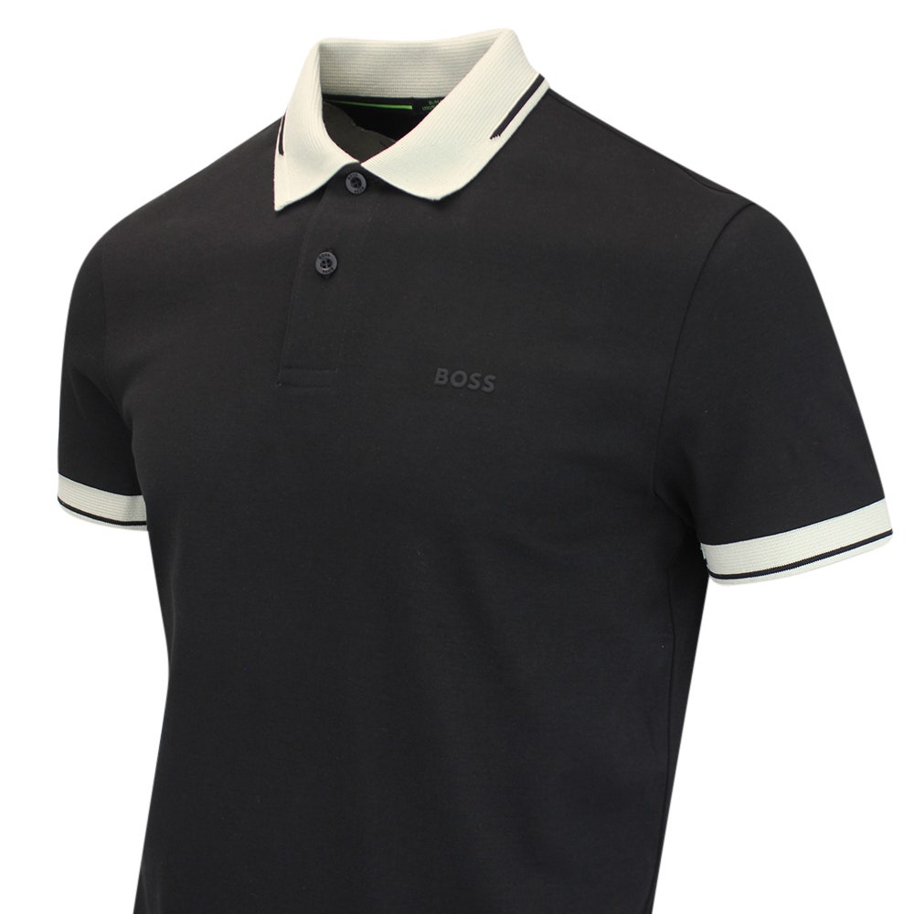 BOSS Golf Shirt - Network Paule Slim - Black FA26