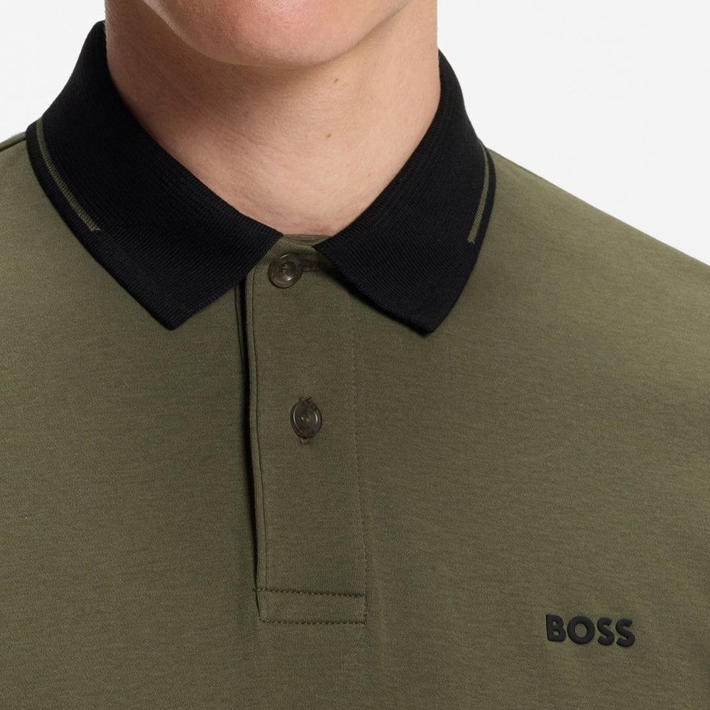 BOSS Golf Shirt - Network Paule Slim - Open Green FA26