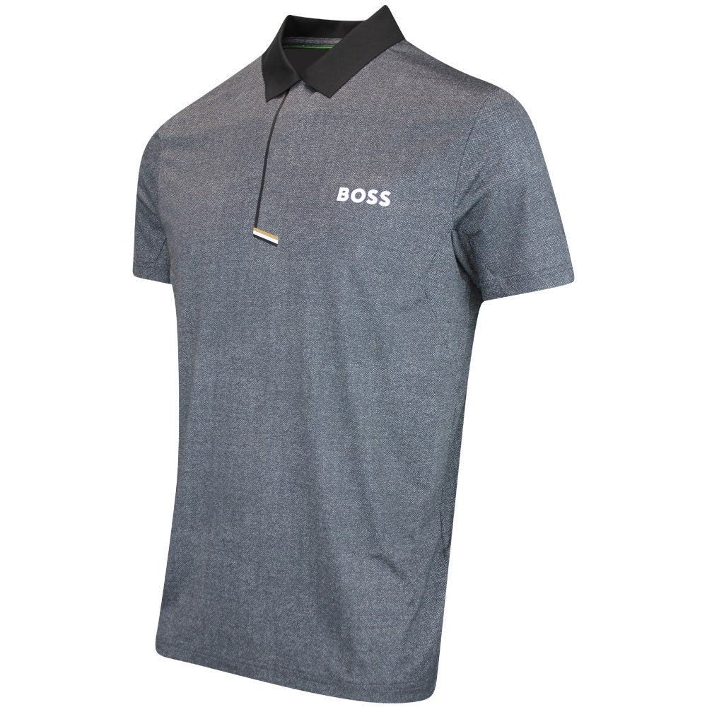BOSS Golf Shirt - Paddytech GOC Reg. Fit - Black Melange WI25