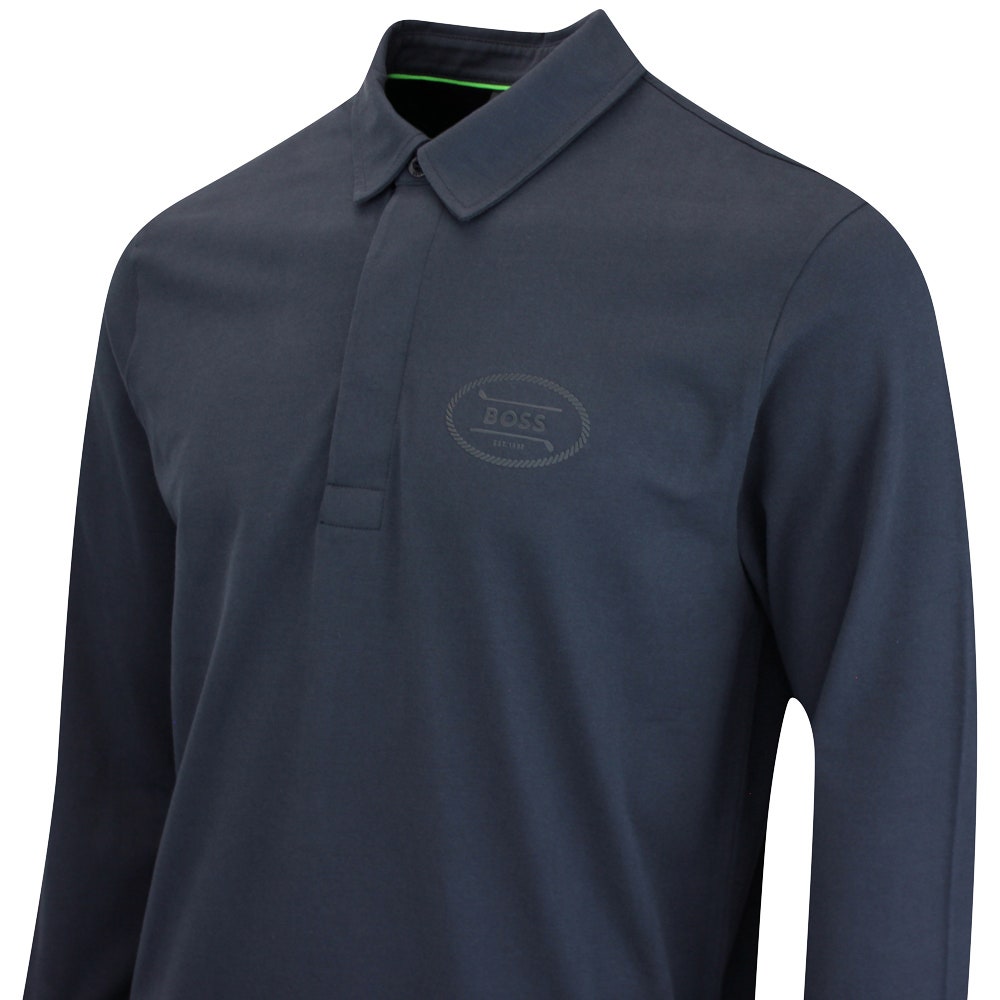 BOSS Golf Shirt - Percy H19 LS Reg. Fit - Dark Navy WI25