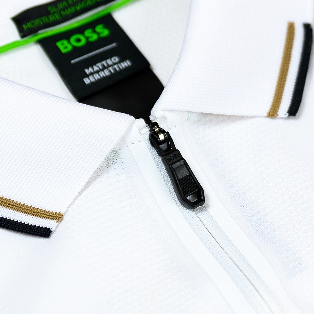 BOSS Golf Shirt - Philix MB 3 Slim - White FA24