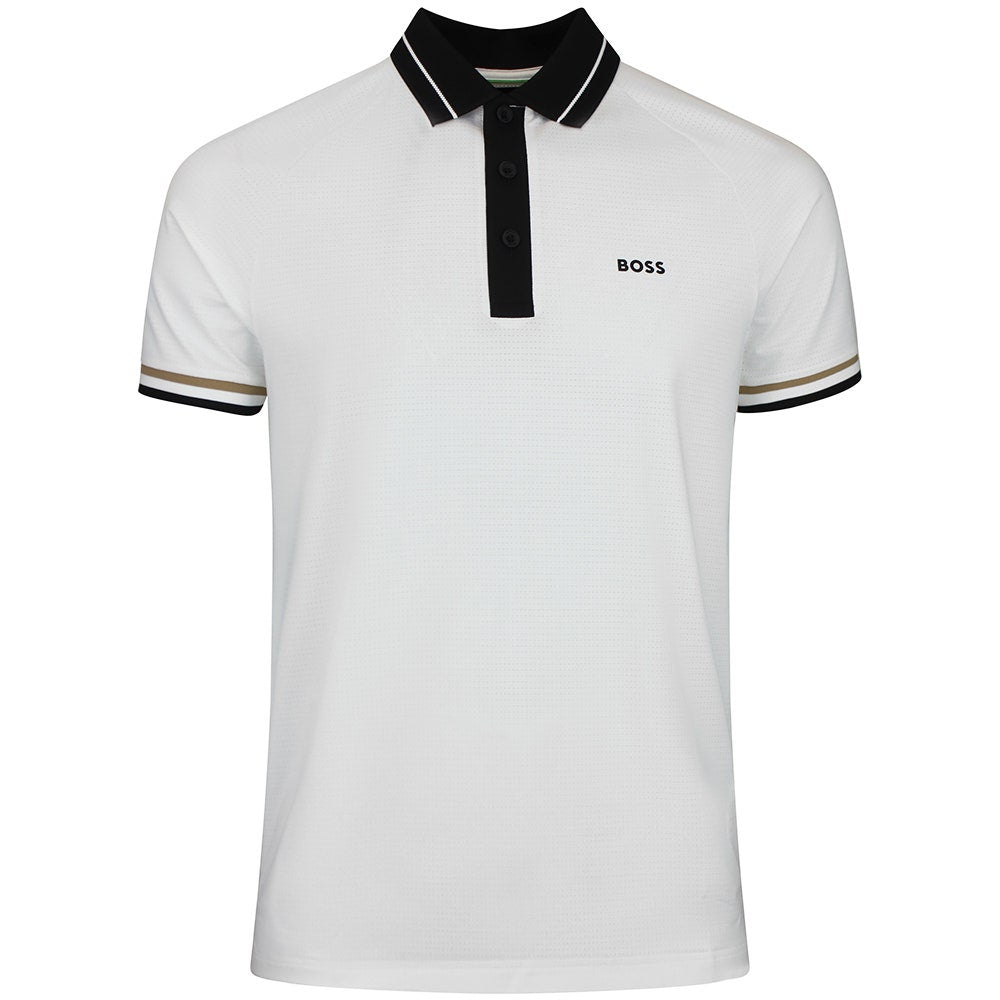 BOSS Golf Shirt - TOC Court Slim Fit - Bright White WI26