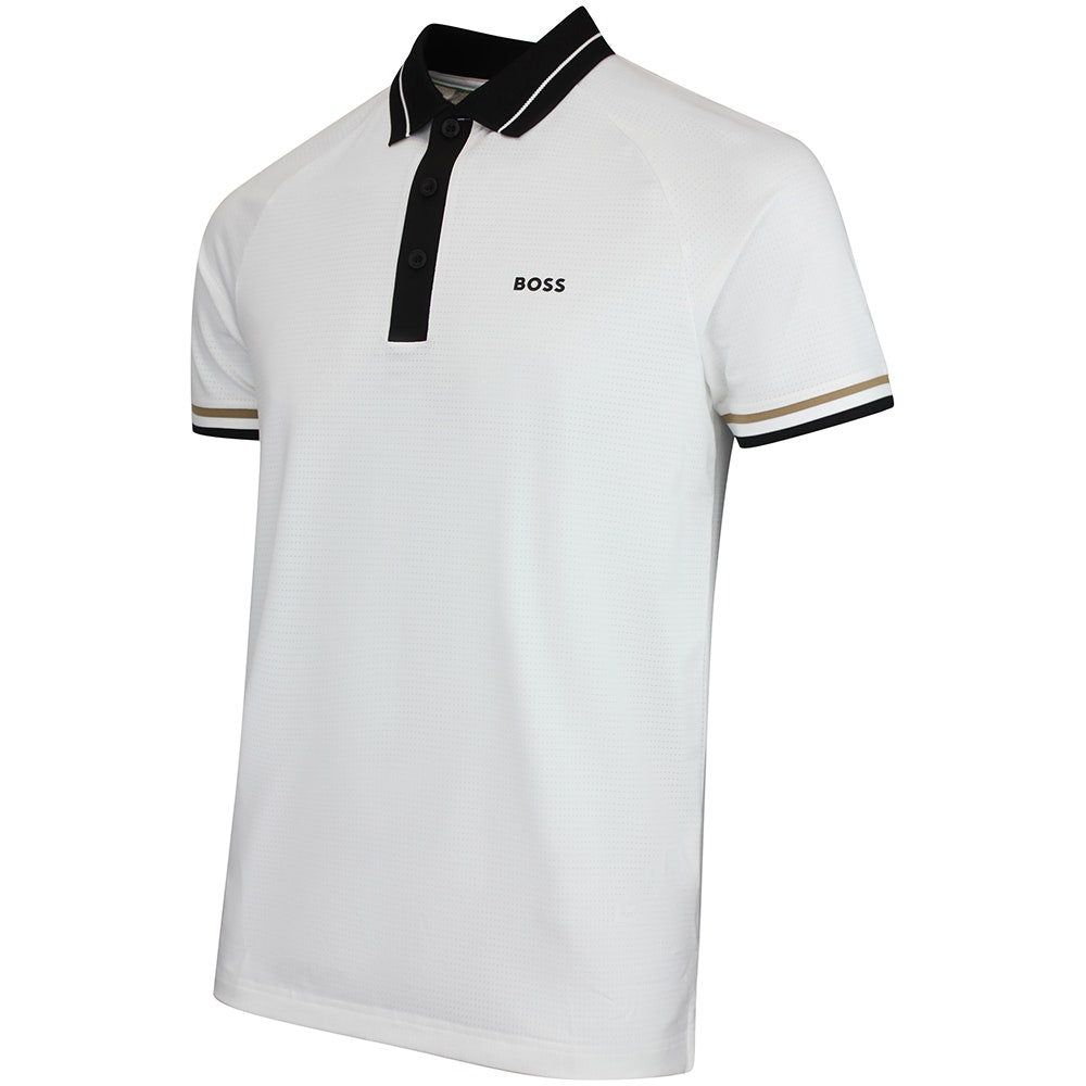 BOSS Golf Shirt - TOC Court Slim Fit - Bright White WI26
