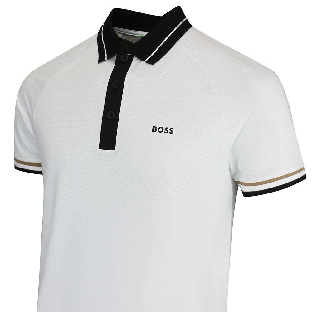 BOSS Golf Shirt - TOC Court Slim Fit - Bright White WI26