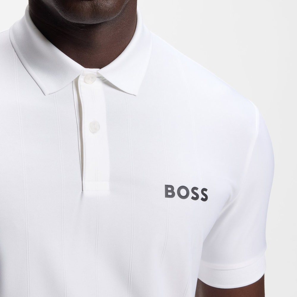 BOSS Golf Shirt - TOC Serve 1 Slim - Bright White SU26