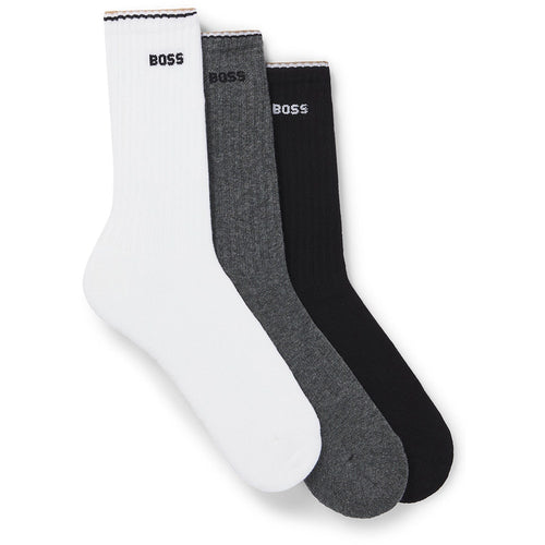BOSS Golf Socks - QS Rib Stripe CC - 3 Pack Multi SP26