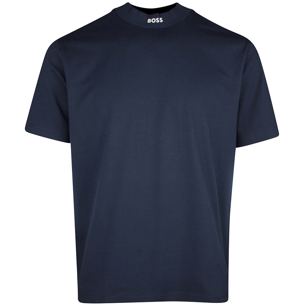 BOSS Golf T-Shirt - Tee Mock Collar Relaxed - Dark Navy SP26