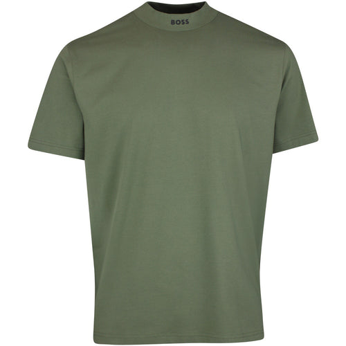 BOSS Golf T-Shirt - Tee Mock Collar Relaxed - Olive Green SP26