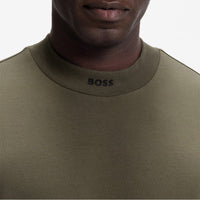 BOSS Golf T-Shirt - Tee Mock Collar Relaxed - Olive Green SP26
