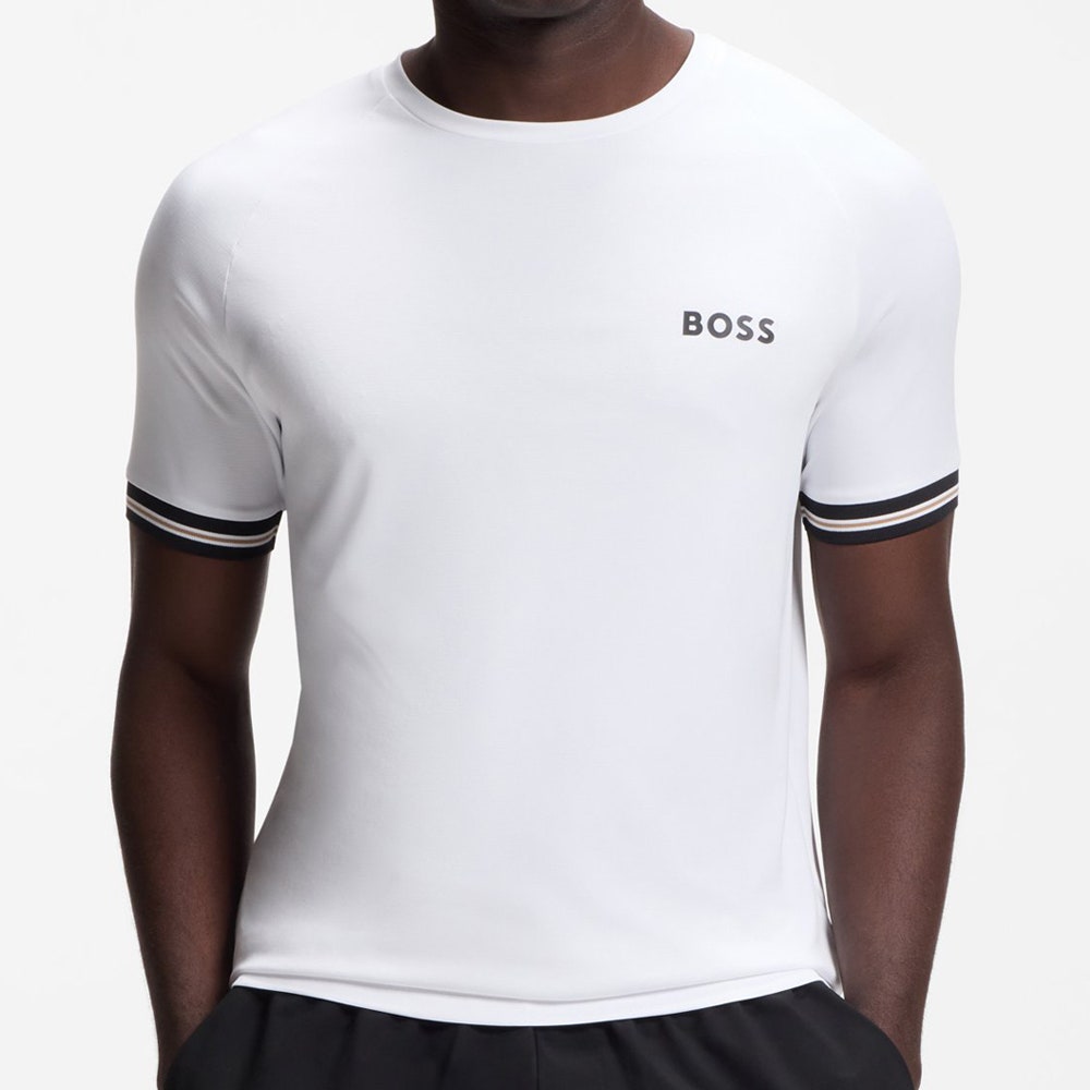 BOSS Golf T-Shirt - TOC Serve 2 Tee Slim - Bright White SU26