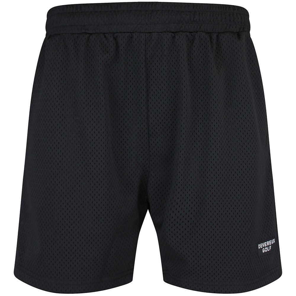 Devereux Golf Shorts - Solid Mesh 5.5" - Black SU26