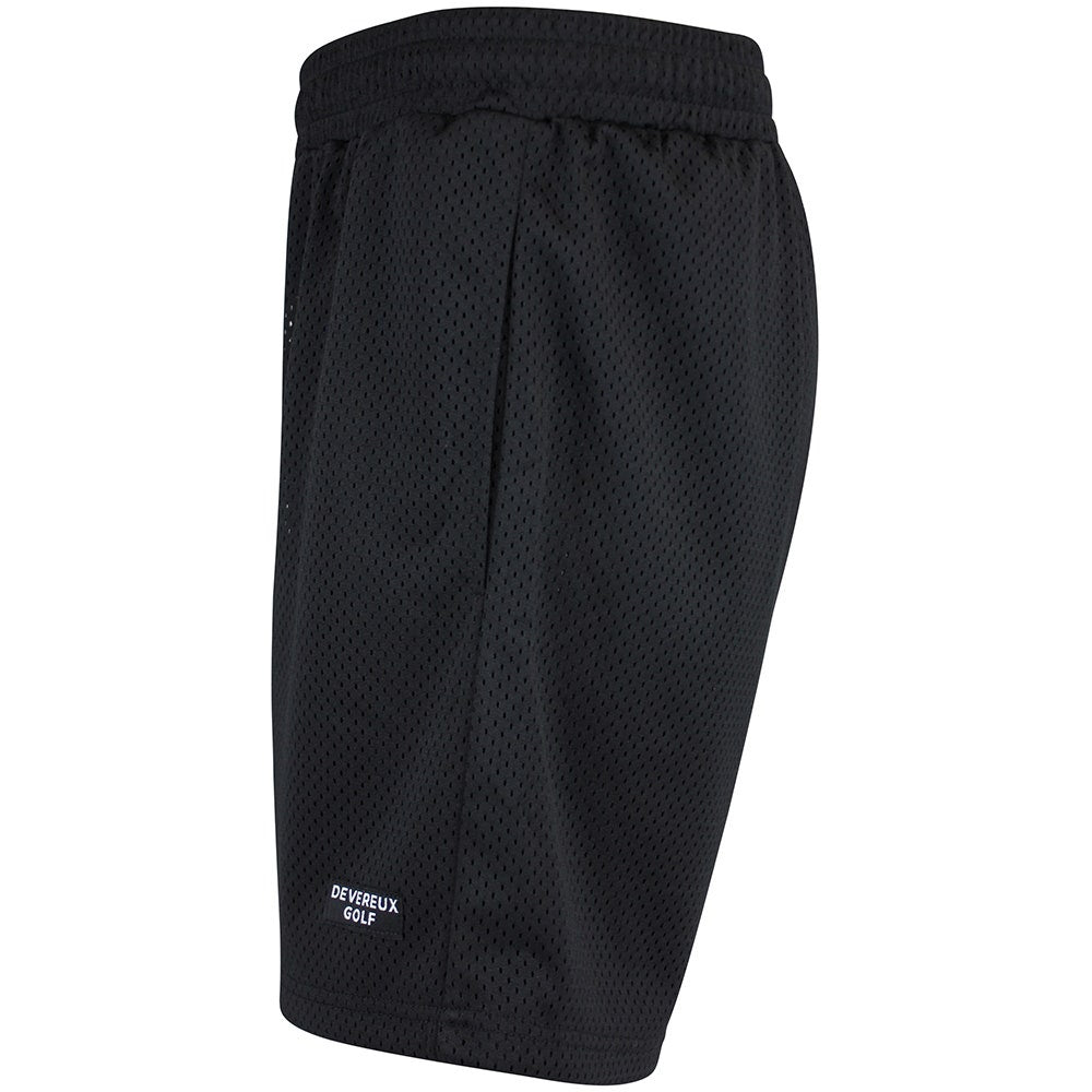 Devereux Golf Shorts - Solid Mesh 5.5" - Black SU26