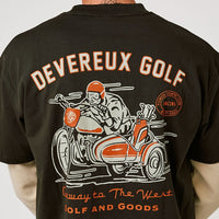 Devereux Golf T-Shirt - Gateway To The West Tee - Faded Black FA26