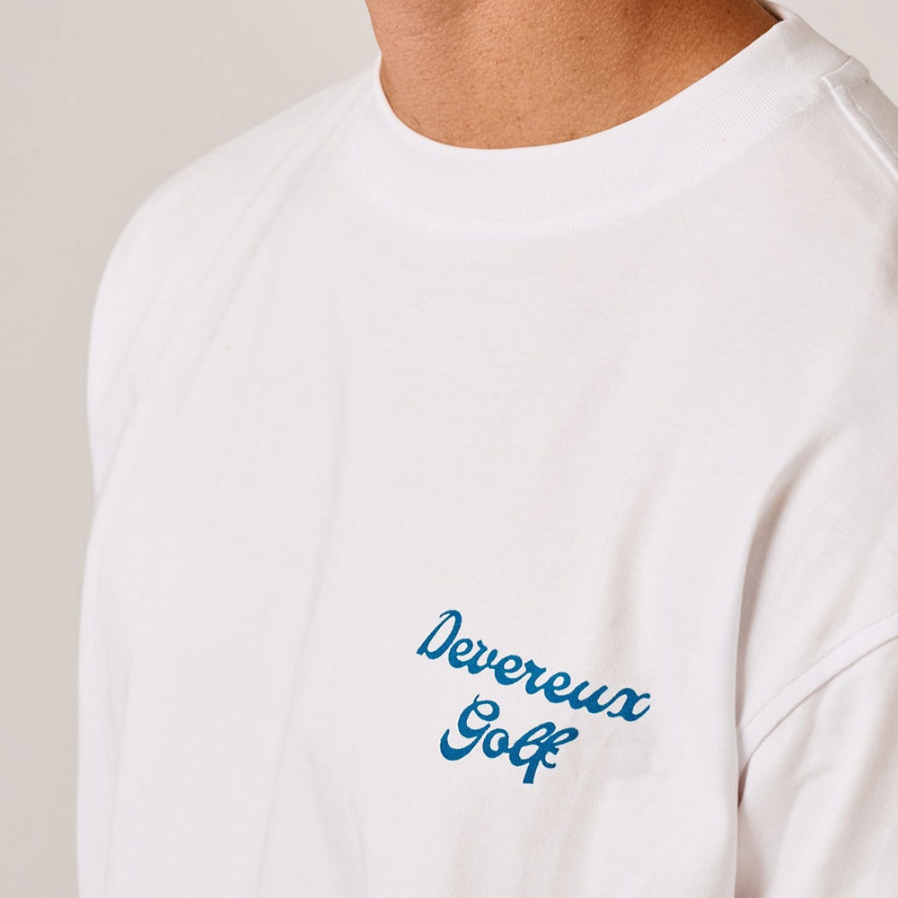 Devereux Golf T-Shirt - Range Buckets Tee - White FA26