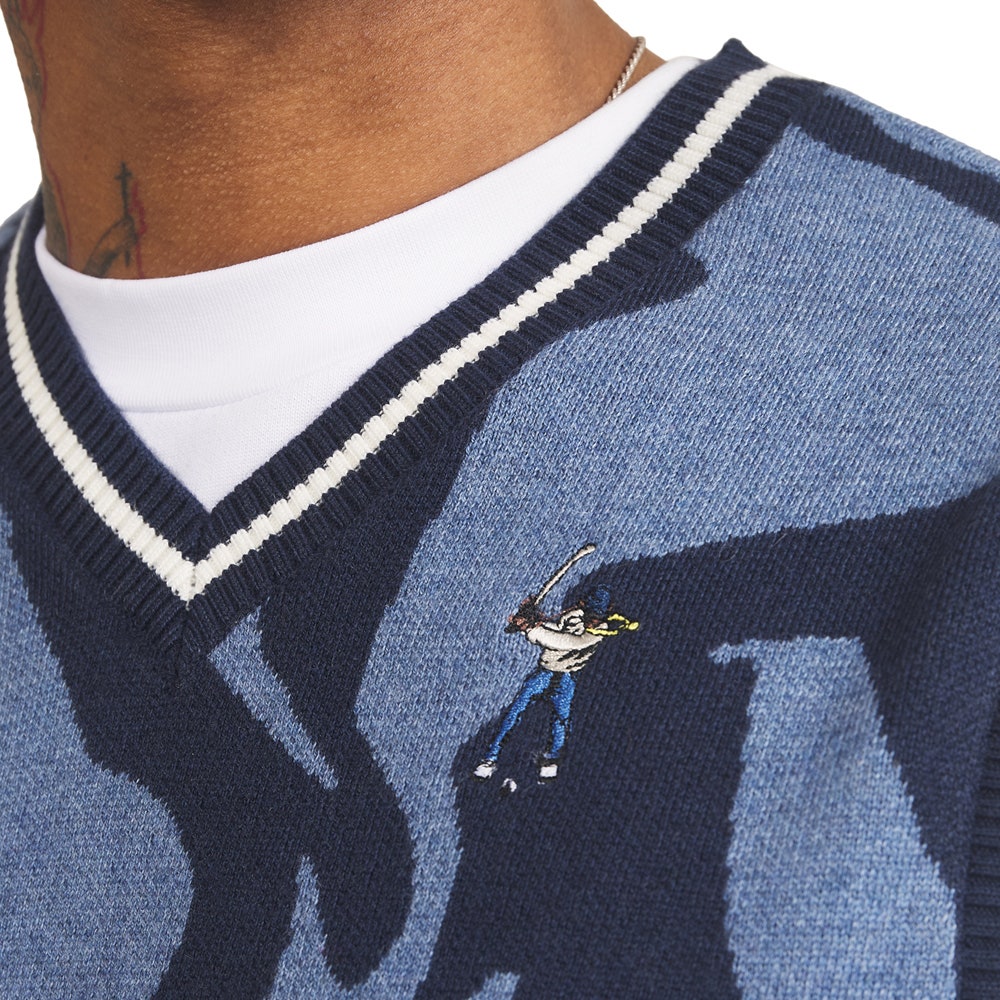 Eastside Golf Jumper - Knitted Sweater Vest - Midnight Navy LCD AW24