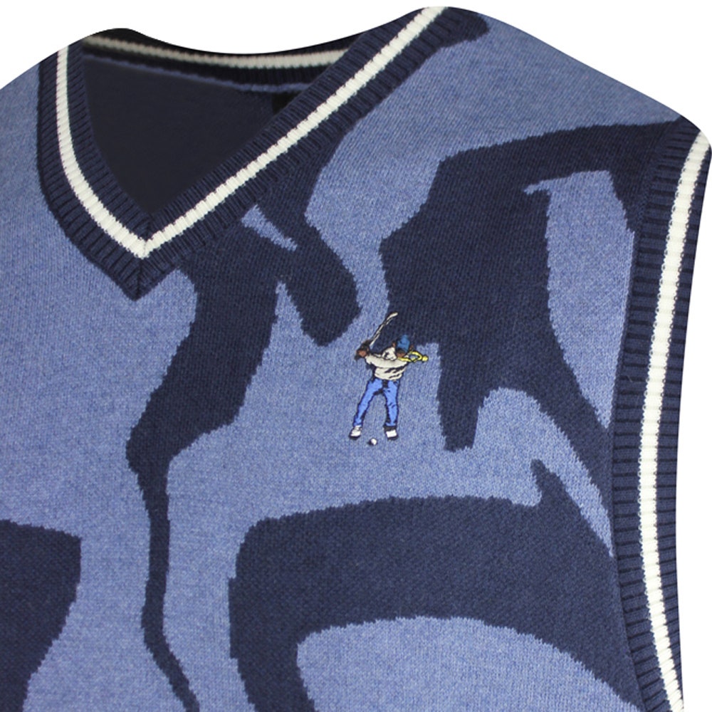 Eastside Golf Jumper - Knitted Sweater Vest - Midnight Navy LCD AW24