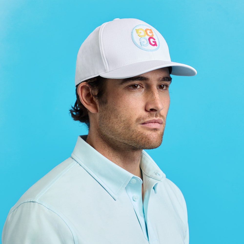G/FORE Golf Cap - Circle G'S Chainstitch Snapback - Snow - Multi SS26