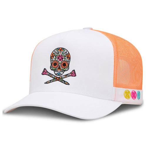 G/FORE Golf Cap - Dias de los Muertos Trucker - Snow FA25