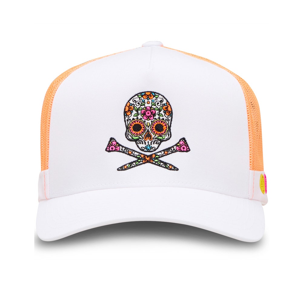 G/FORE Golf Cap - Dias de los Muertos Trucker - Snow FA25