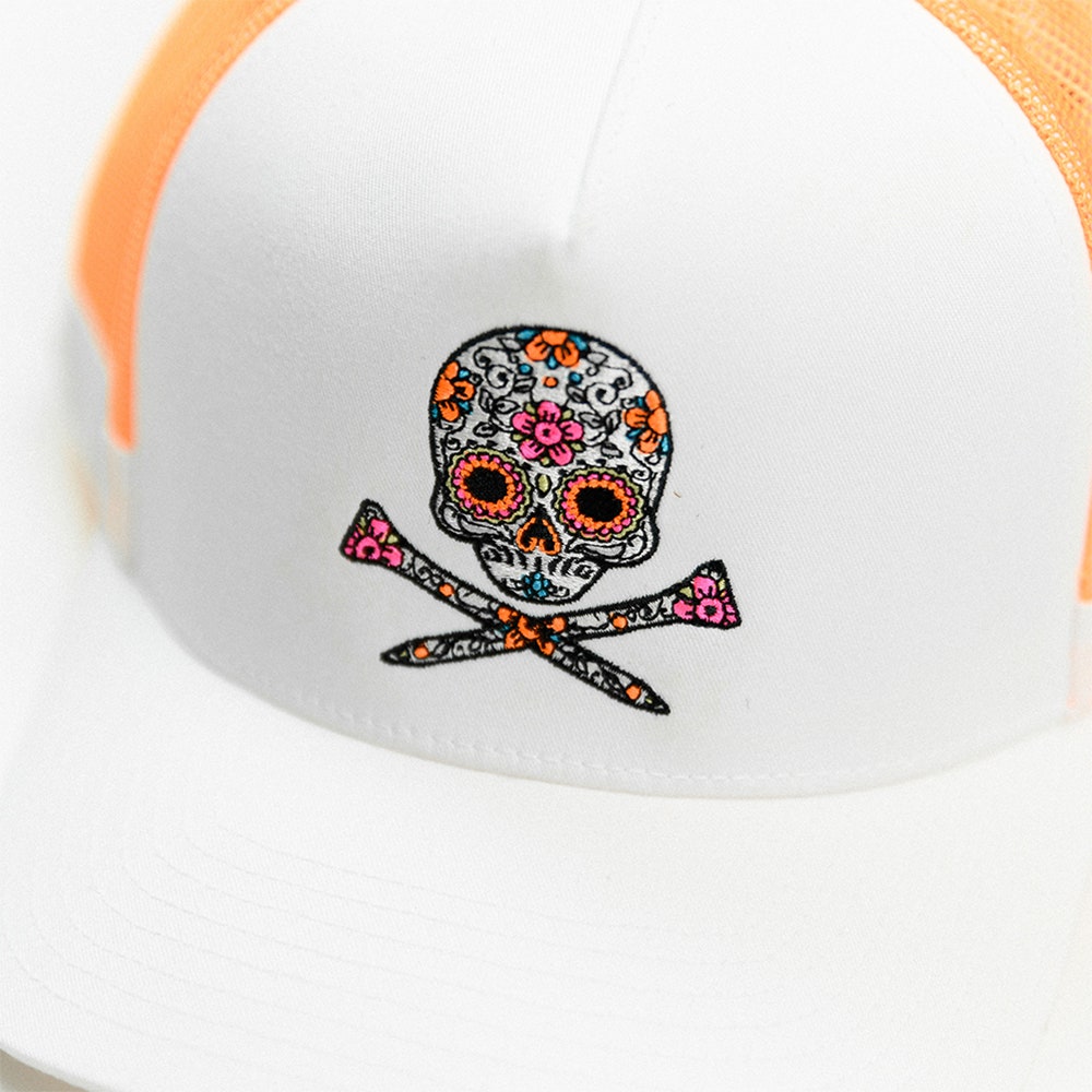 G/FORE Golf Cap - Dias de los Muertos Trucker - Snow FA25
