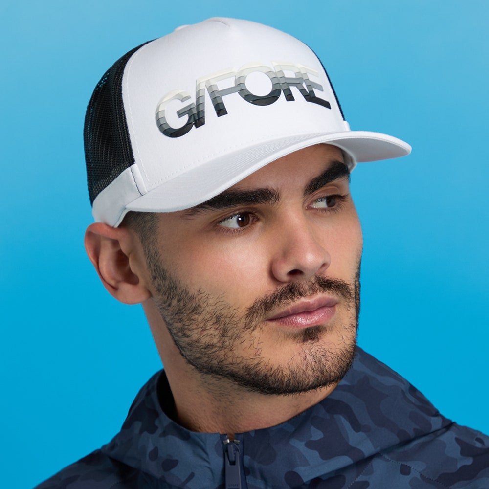 G/FORE Golf Cap - Gradient Logo Trucker - Snow SS25