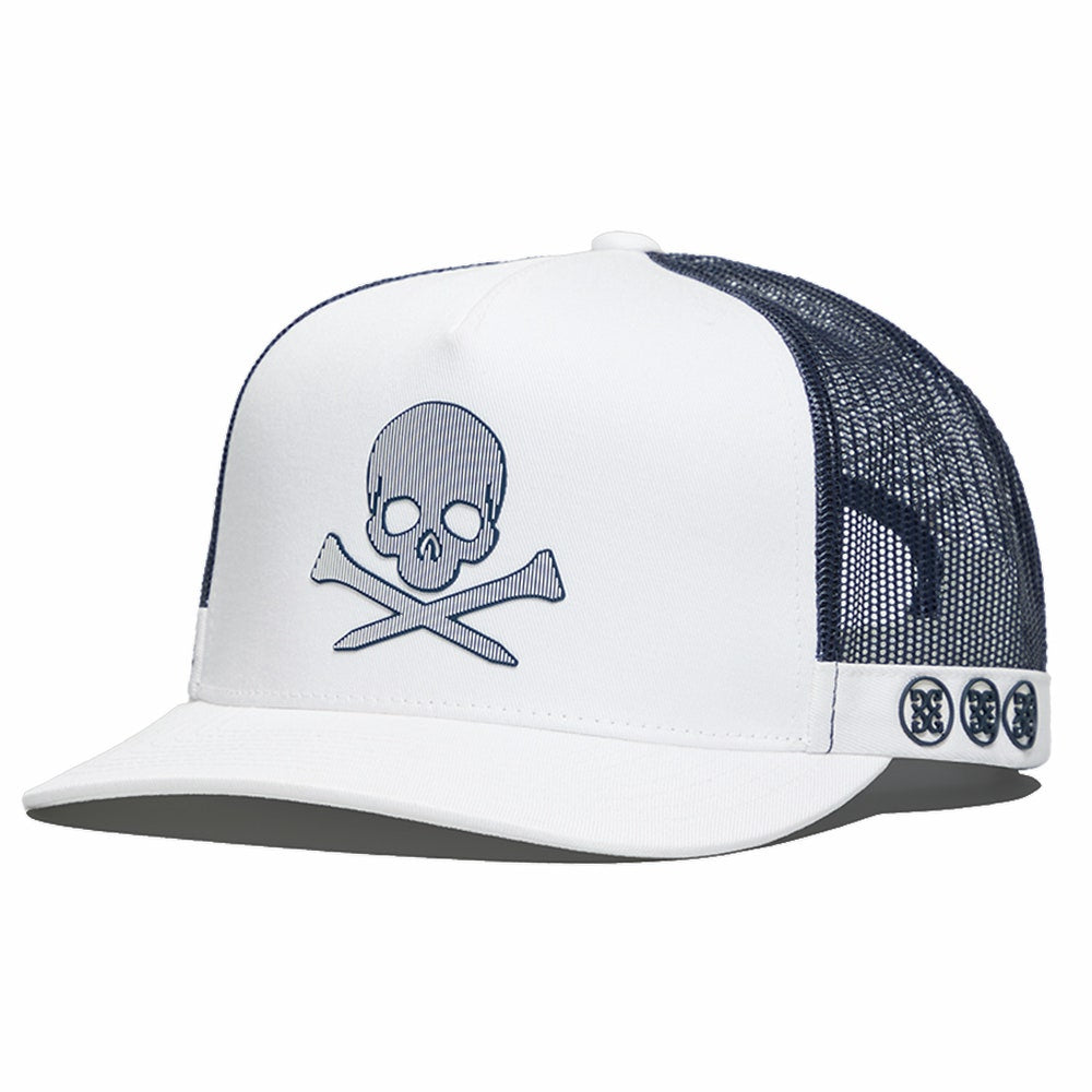 G/FORE Golf Cap - Lenticular Skull Trucker - Snow SS25